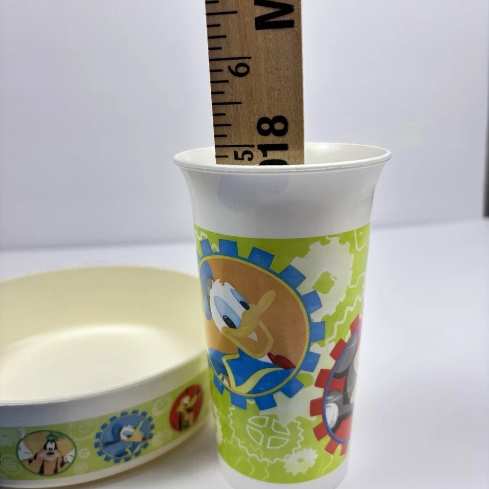 Tupperware Mickey Mouse & Friends Cereal Bowl and Beverage Cup Both‎ With Lids